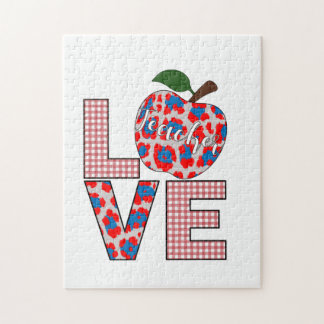 Lehrerin Kunst Liebe Lehren Puzzle