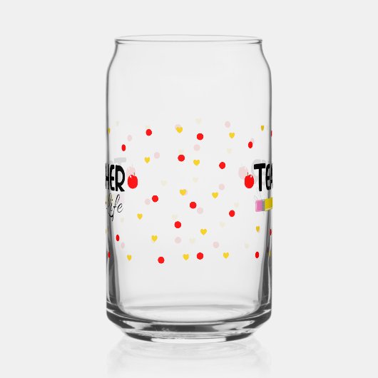 Lehrerin Leben Niedlich School kann Glass Wrap Dosenglas (Rechts)