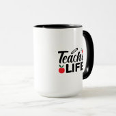 Lehrerin Leben Wordart Tasse (VorderseiteRechts)