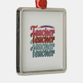 Lehrerin Lehrerin Ornament Aus Metall (Rechts)