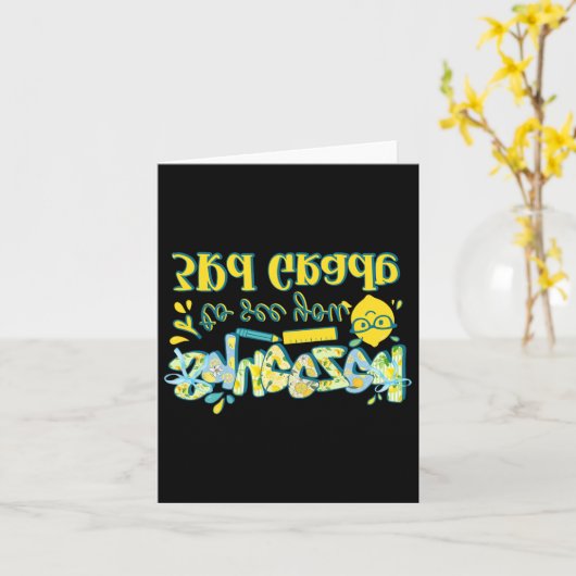 Lehrerin Lemon Clroom Back To S Karte (Gelbe Blume)