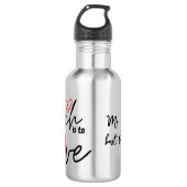 Lehrerin Liebe 100. Schule personalisiert Edelstahlflasche (Vorderseite)