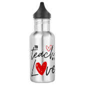 Lehrerin Liebe 100. Schule personalisiert Edelstahlflasche (Links)