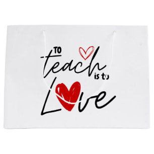 Lehrerin Liebe 100. Schule personalisiert Große Geschenktüte
