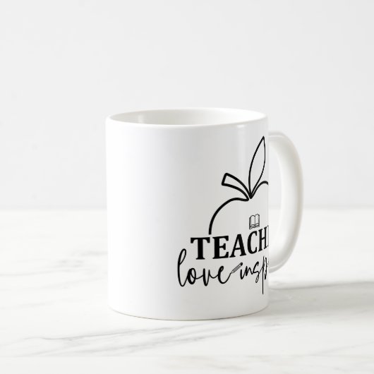 Lehrerin Liebe Inspirier-Funny Kaffeetasse (VorderseiteRechts)