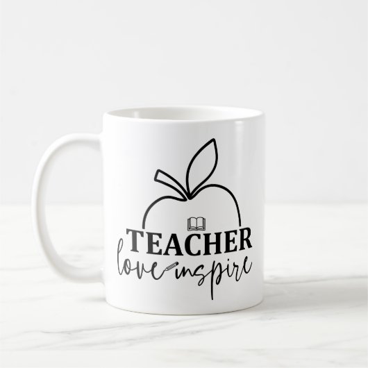 Lehrerin Liebe Inspirier-Funny Kaffeetasse (Links)