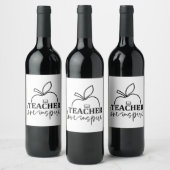 Lehrerin Liebe Inspirier-Funny Weinetikett (Flaschen)