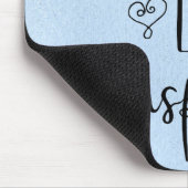 Lehrerin Liebe Inspirierte Lehrerin Blue Ombre Mousepad (Ecke)