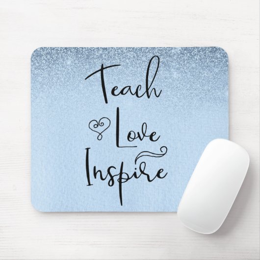 Lehrerin Liebe Inspirierte Lehrerin Blue Ombre Mousepad (Mit Mouse)