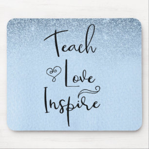 Lehrerin Liebe Inspirierte Lehrerin Blue Ombre Mousepad