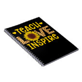 Lehrerin Liebe Inspirierte Lehrerin Sonnenblumensc Notizblock (Rechte Seite)