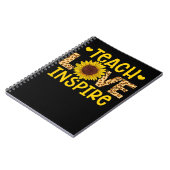 Lehrerin Liebe Inspirierte Lehrerin Sonnenblumensc Notizblock (Linke Seite)