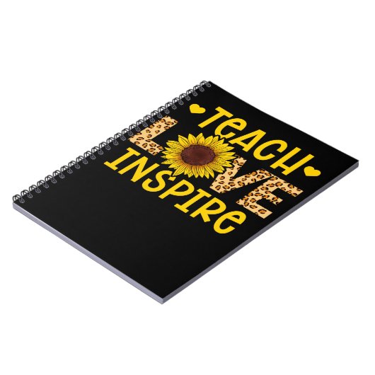 Lehrerin Liebe Inspirierte Lehrerin Sonnenblumensc Notizblock (Linke Seite)
