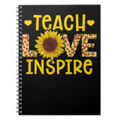 Lehrerin Liebe Inspirierte Lehrerin Sonnenblumensc Notizblock (Vorderseite)