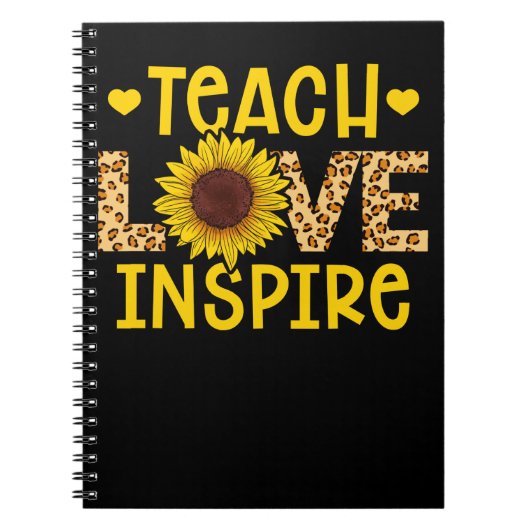 Lehrerin Liebe Inspirierte Lehrerin Sonnenblumensc Notizblock (Vorderseite)