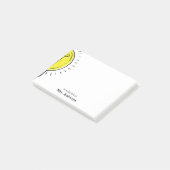 Lehrerin Lightbulb School Post-it Klebezettel (angewinkelt)