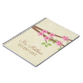LehrerIn-Liste Notebook - Kirschblüten Notizblock (Linke Seite)