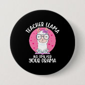Lehrerin Llama Button (Vorderseite)