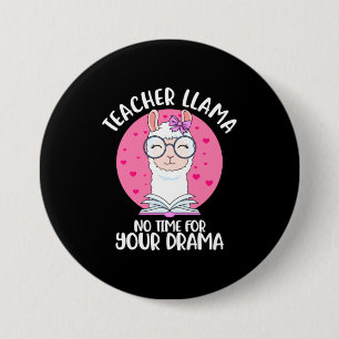 Lehrerin Llama Button