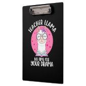 Lehrerin Llama Klemmbrett (Links)