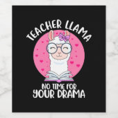 Lehrerin Llama Weinetikett (Einzelnes Label)