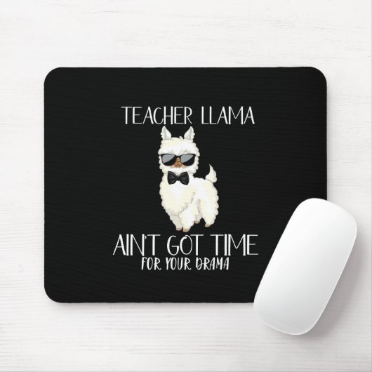 Lehrerin Llama - Zeit für Drama Funny Educator Mousepad (Mit Mouse)