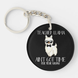 Lehrerin Llama - Zeit für Drama Funny Educator Schlüsselanhänger