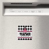 Lehrerin Magnet - Schwarzer Polka Dot (In Situ (Geschirrspüler))