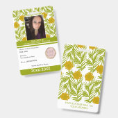 Lehrerin, Mama der Schule, Ausweis Florals (Vorder- & Rückseite)