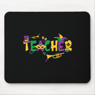 Lehrerin Mardi Gras Familie Matching Outfit for Wo Mousepad