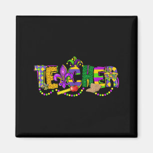 Lehrerin Mardi Gras Karneval New Orleans Perlen Mä Magnet