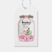 Lehrerin Mason Jar Blume Geschenkanhänger (Vorderseite)