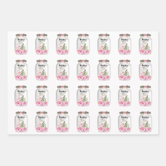 Lehrerin Mason Jar Blume Geschenkpapier Set (Vorderseite 3)