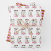 Lehrerin Mason Jar Blume Geschenkpapier Set (Beispiel)