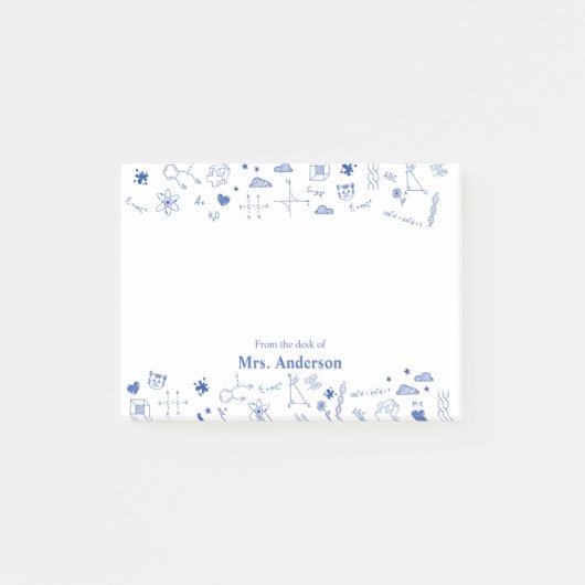 Lehrerin Mathematik und Wissenschaftsschule Post-it Klebezettel (Vorderseite)