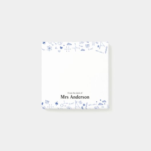 Lehrerin Mathematik und Wissenschaftsschule Post-it Klebezettel (Vorderseite)