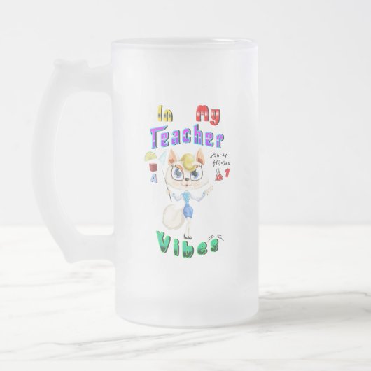 Lehrerin Mattglas Bierglas (Links)