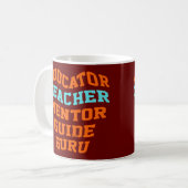 LEHRERIN MENTOR-LEITERIN GURU KAFFEETASSE (Vorderseite Links)