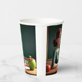 Lehrerin mit Apfel Pappbecher (Rechts)