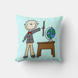 Lehrerin mit Globe Kissen