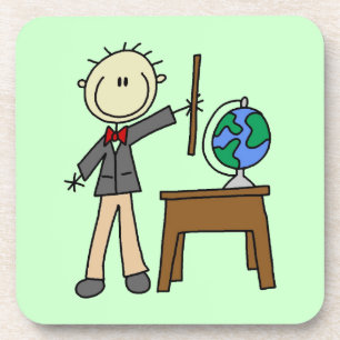 Lehrerin mit Globe Untersetzer
