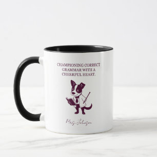 Lehrerin mit Herz für korrekte Grammatik Tasse