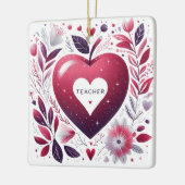 Lehrerin mit Herz Keramikornament (Links)