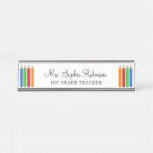Lehrerin Moderne Personalisiert Schreibtischnamensplakette (Vorderseite )