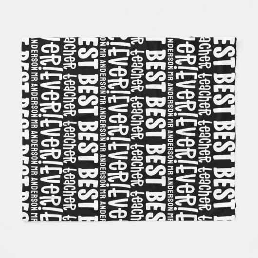 Lehrerin moderne Typografie einfach einzigartig Vi Fleecedecke (Vorderseite (Horizontal))