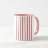 Lehrerin-Monogramm mit rosa Streifen Tasse (VorderseiteRechts)
