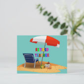 Lehrerin, Nachwuchslehrer, Thema Beach Scene Postkarte (Stehend Vorderseite)