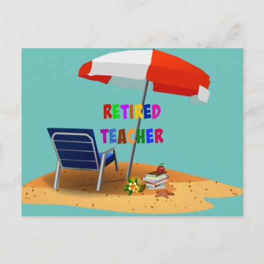 Lehrerin, Nachwuchslehrer, Thema Beach Scene Postkarte (Vorderseite)
