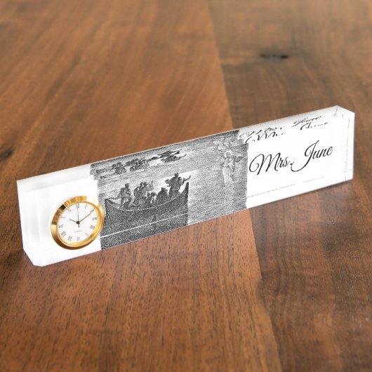 Lehrerin Namensplakette (Seite)