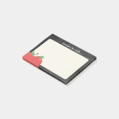 Lehrerin Niedlich Apple & Worm Rustikale Tafel Post-it Klebezettel (angewinkelt)